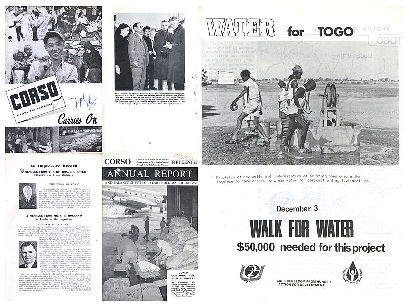 A collage of photos from range of archives on Council of Organisations for Relief Service Overseas (CORSO)