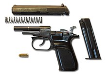 The CZ 83 stripped-down into its main assemblies. CZ 83 JH02 noBG.jpg