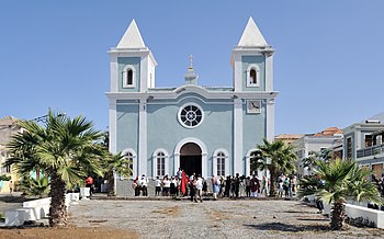 The church Nossa Senhora da Conceição à São Filipe, island of Fogo, Cape Verde.