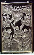 Каспар Леман. Плакетка «Поющие ангелы». 1586–1588. Стекло, гравировка. Баварский национальный музей, Мюнхен