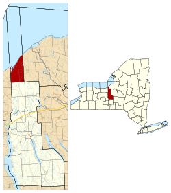 Location in Cayuga County and New York