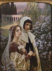 "Incipit vita nova" - "Dante e Beatrice in giardino", opera del 1903 di Cesare Saccaggi,