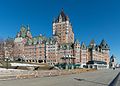 * Nomination A south view of Château Frontenac, Québec City --DXR 11:33, 27 April 2017 (UTC) * Promotion  Comment Left side is leaning inward. Image needs perspective correction. --Halavar 14:03, 27 April 2017 (UTC) Thx, should be  Done --DXR 14:28, 27 April 2017 (UTC)  Support Good now. QI for me --Halavar 15:44, 27 April 2017 (UTC)