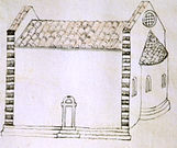 La chiesa di Santa Maria Cavaliera in un disegno del XVI secolo