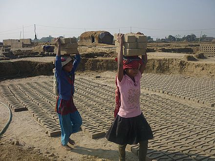 Child labor in brick kilns in South Asia