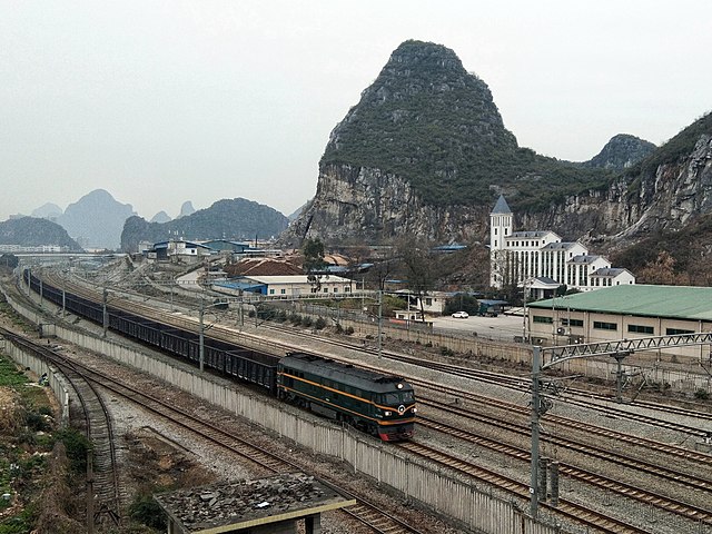 Freight train in China