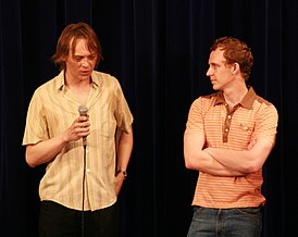 Chris Lavis (derecha) y Maciek Szczerbowski en la 46 Semana de la Crítica de Cannes en 2007