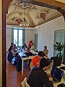 Gruppo di lavoro durante l'hackathon a Catania