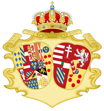 Coat of arms of Maria Carolina as queen of Naples and Sicily