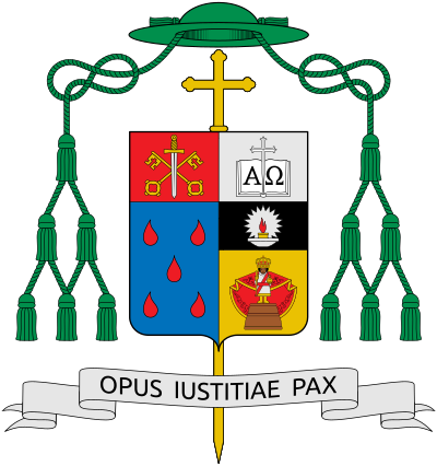 Coat of arms of Sincero Barcenilla Lucero as Bishop of Calbayog.svg