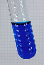 A solution of tetracyanatocobaltate(II) Cobalt cyanate complex.jpg