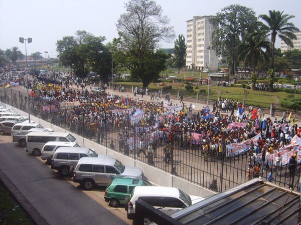 31 May 2006 demonstration in Kinshasa against the delay of Elections.