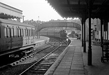 Cowes railway station in 1963 Cowes railway station.jpg