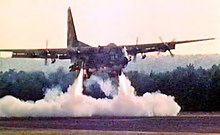 The C-130 prototype firing rockets to shorten its landing Credible-Sport-Prototype.jpg