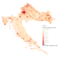 Image 162011 Croatian population density by county in persons per km2. (from Croatia)