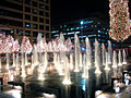 Crown Center fountains showing the Mayor's Christmas Tree during the holiday season.