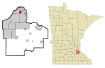 Thumbnail for File:Dakota County Minnesota Incorporated and Unincorporated areas Sunfish Lake Highlighted.svg