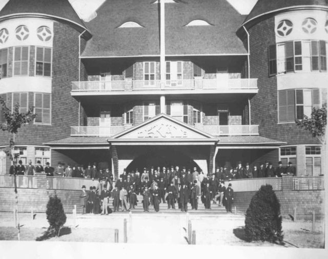 The DeKalb Hotel, built in the Boom in 1889, burned 1918