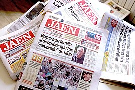 Varias ediciones del Diario Jaén