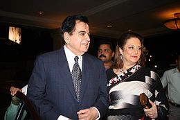Kumar with his wife Saira Banu in 2007 Dilip Kumar Saira Banu still7.jpg