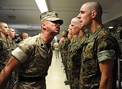 Drill instructor at the Officer Candidate School
