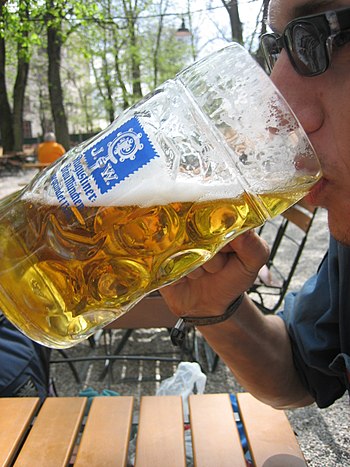 Drinking "Maß" of Augustiner