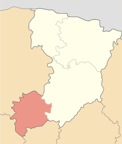 Piirin sijainti Rivnen alueen kartalla