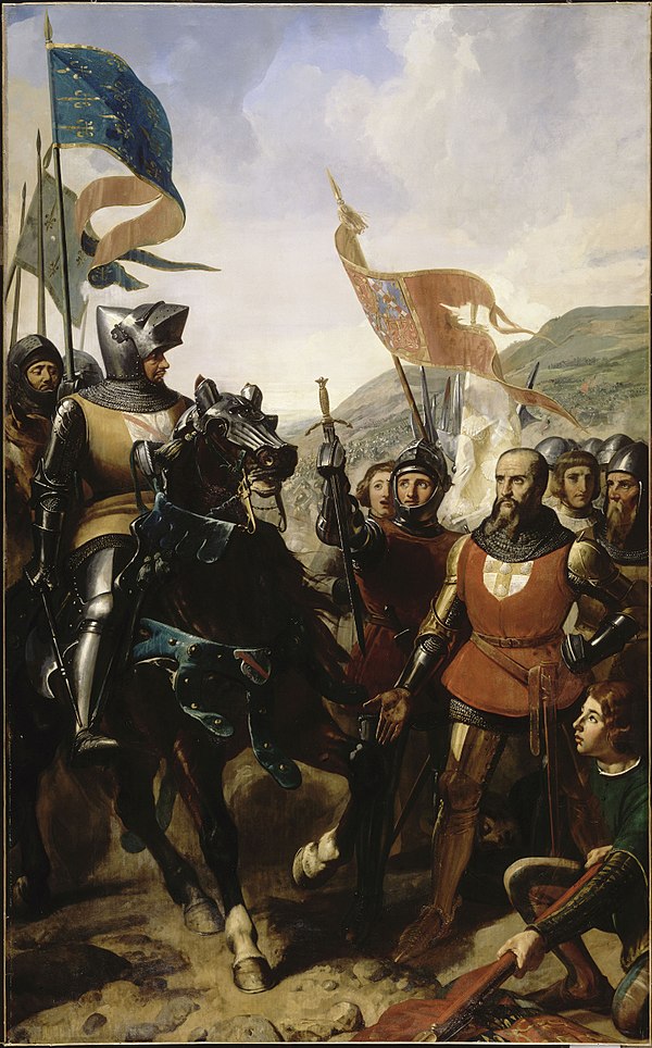 Guesclin at the Battle of Cocherel, by Charles-Philippe Larivière (1839)