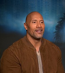 Photograph of Dwayne Johnson in 2018