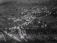 Historisches Luftbild aus 400 m von Walter Mittelholzer von 1924