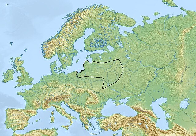Area of distribution of the earliest Indo-European river names.