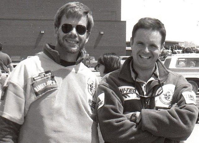 Mark Burnett (right) with racer David Callaway during Eco-Challenge Utah in 1995