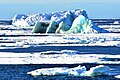 Northeast coast of Bolshevik Island: iceberg road (79°28‘N, 103°E)