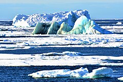Northeast coast of Bolshevik Island: iceberg road (79°28‘N, 103°E)