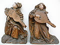 Anges à la vièle et au luth, sculpture sur bois de tilleul, Allemagne (v. 1490) - Musée de Bode, Berlin