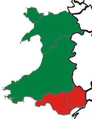 England and Wales Police and Crime Commission elections 2016 Wales map.svg