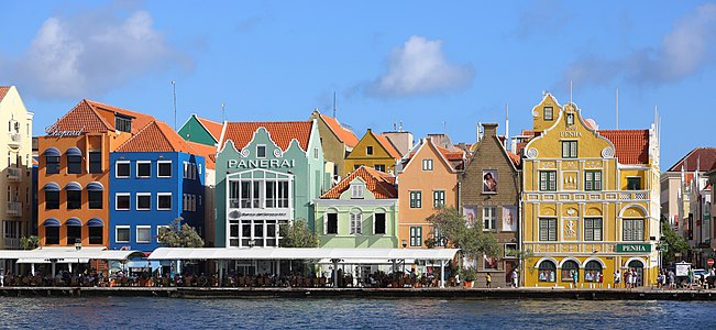 Facades on Handelskade, Willemstad, Curaçao