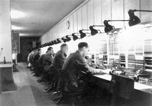 Telephone exchange in the "Zeppelin" bunker, 1942