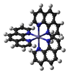 The structure of the 2+ complex cation in ferroin