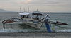 A large banca used for transport between islands. Only a select few private boats are available. There are no more public bancas leaving Batangas port