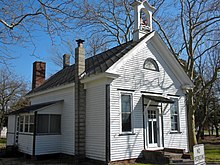 Fishing Creek Schoolhouse on Bayshore Drive is listed on the National Register of Historic Places. Fishing Creek School.JPG