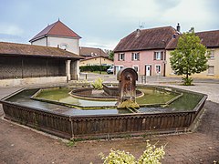 Fontaine-abreuvoir au bassin octogonal.