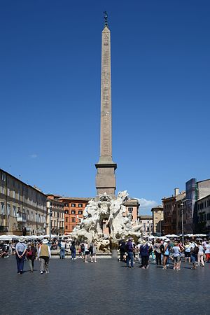 Fontana dei Quattro Fiumi (Piazza Navona) September 2015-1.jpg