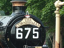 A modern replica headboard for The Cornishman Foremarke Hall carrying The Cornishman headboard.jpg