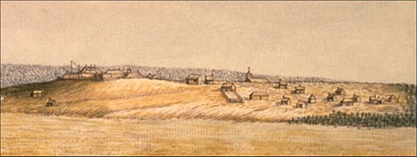 Fort Beauséjour in 1755. The Acadian fort was captured by British forces under the command of Robert Monckton.