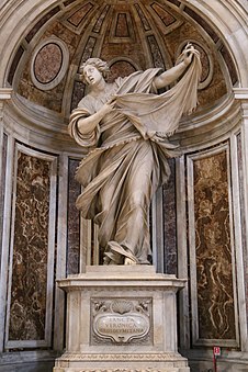 Saint Veronica; by Francesco Mochi; 1629–1639; Carrara marble; height: 5 m; St. Peter's Basilica (Vatican City)