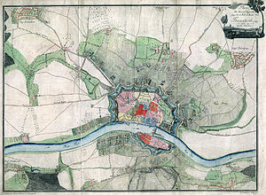 Plattegrond van Frankfurt am Main in 1792