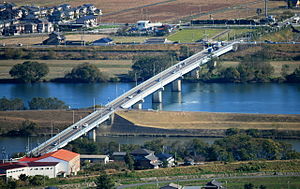 養老山地から見下ろす福岡大橋