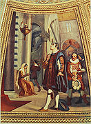 Galileo observando la lámpara
