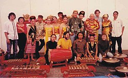 Gamelan group Indra Swara in Mexico 2003 Gamelan indra swara awal.jpg